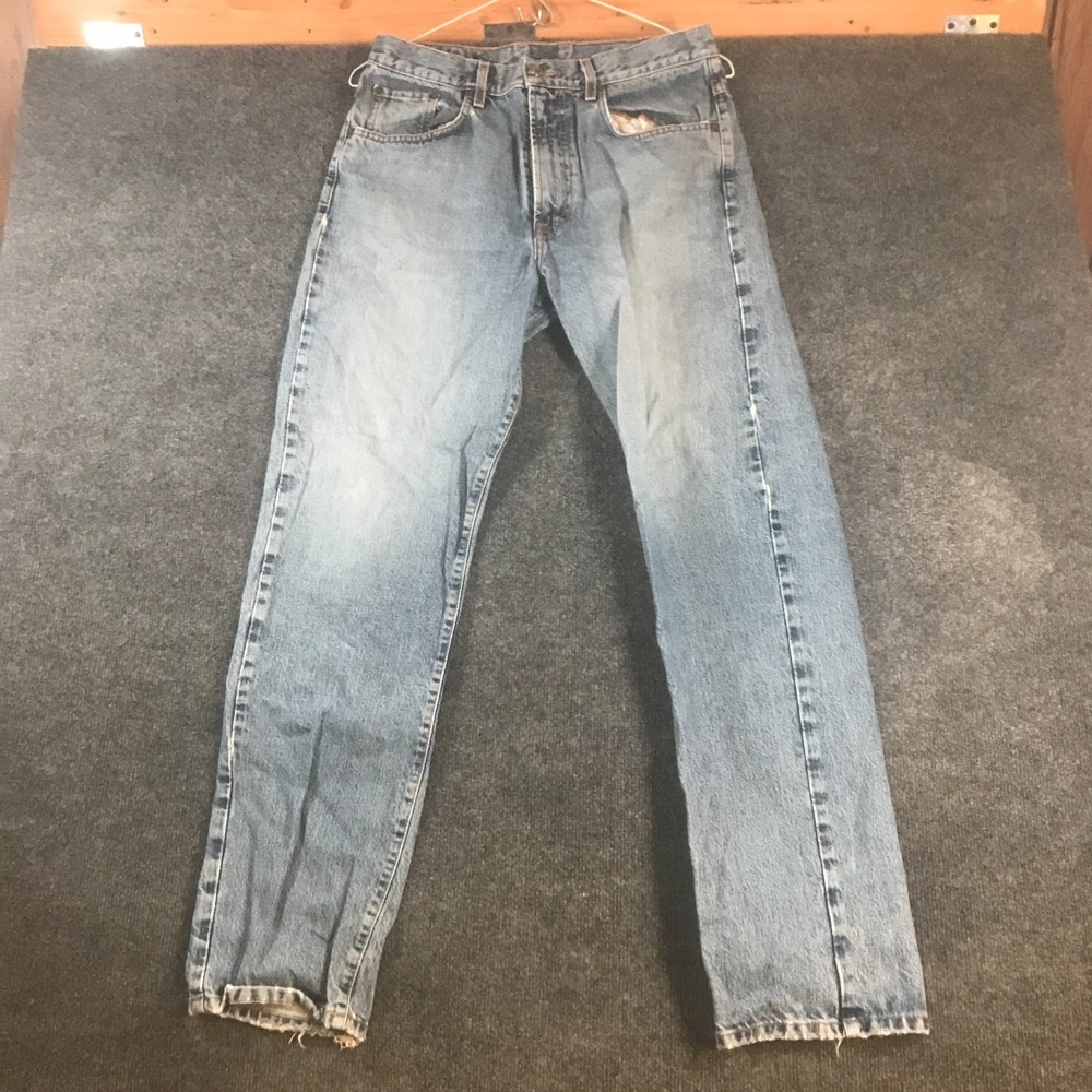 Lucky Brand by Dungarees Slim Fit Jeans Mens 34 (Fits 31x31) Blue Denim Cotton